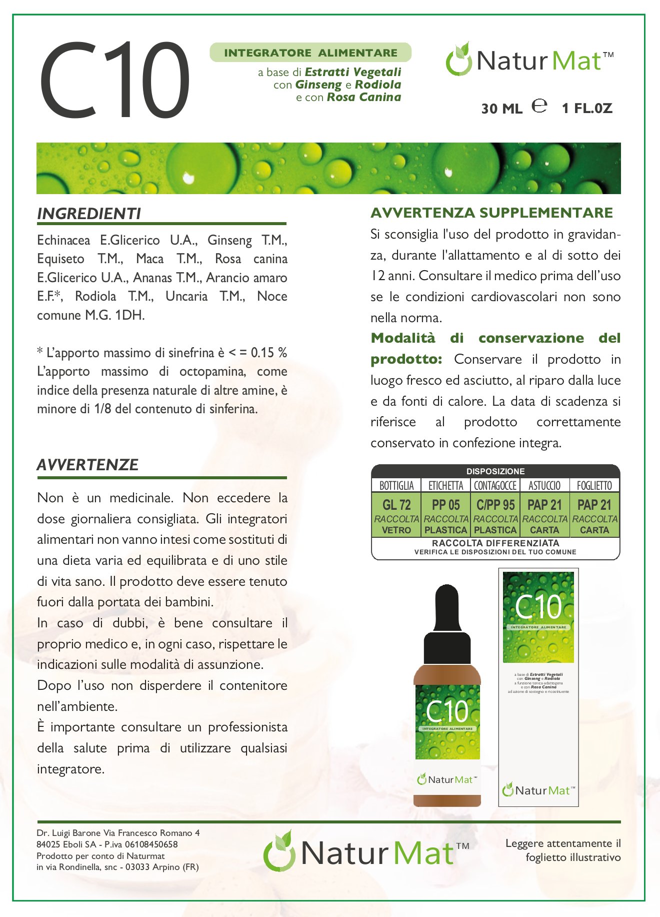 C10 NaturMat® - Estratti vegetali Naturali senza altre sostanze aggiute - immagine 3