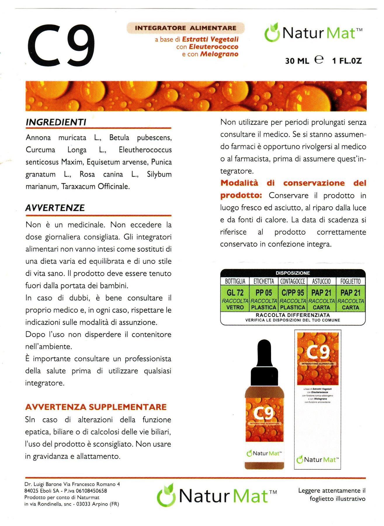 C9 NaturMat® – Estratti vegetali Naturali senza altre sostanze aggiute - immagine 2
