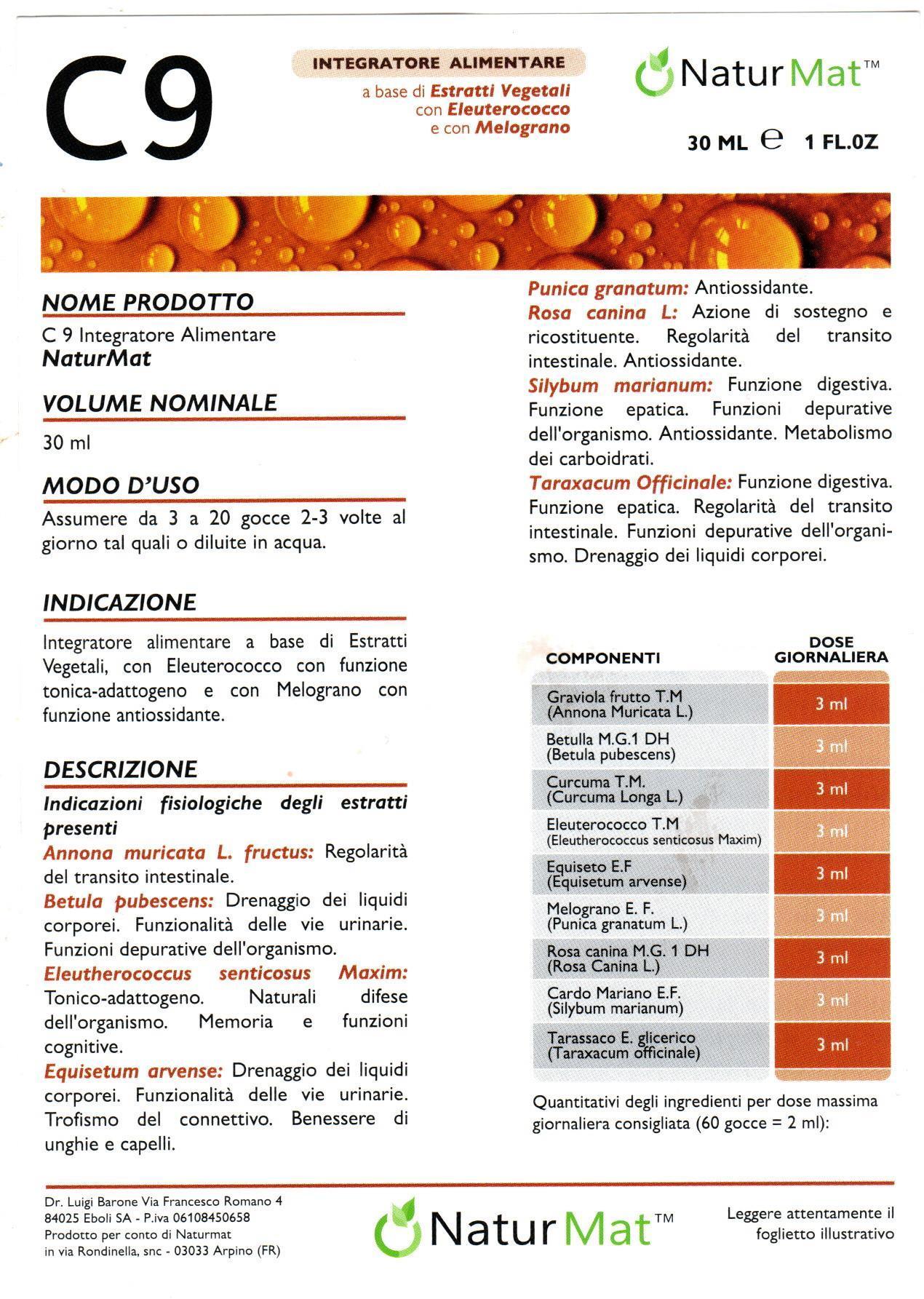C9 NaturMat® – Estratti vegetali Naturali senza altre sostanze aggiute - immagine 3