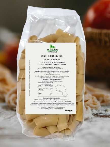 MILLE RIGHE Pasta di semola di Grani Antichi 500 g