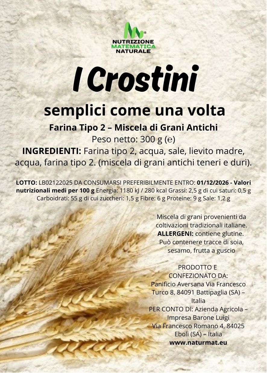 I CROSTINI semola di Grani Antichi 300 g - immagine 4