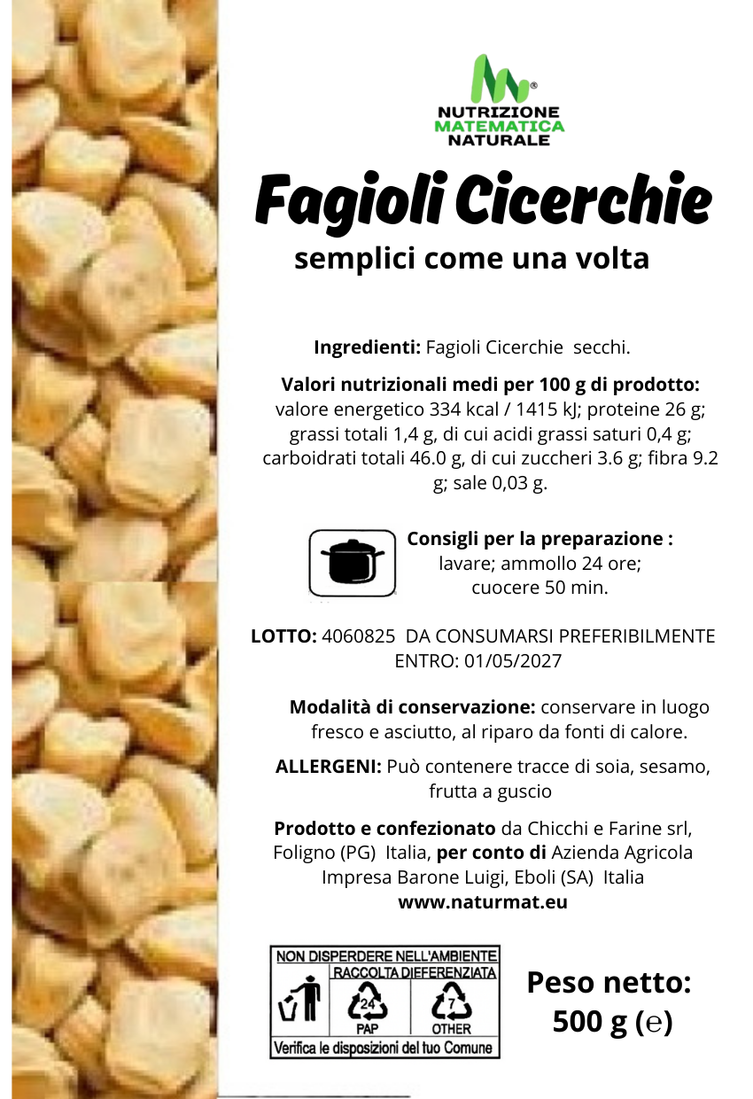 FAGIOLI CICERCHIE Artigianali 500 g - immagine 2