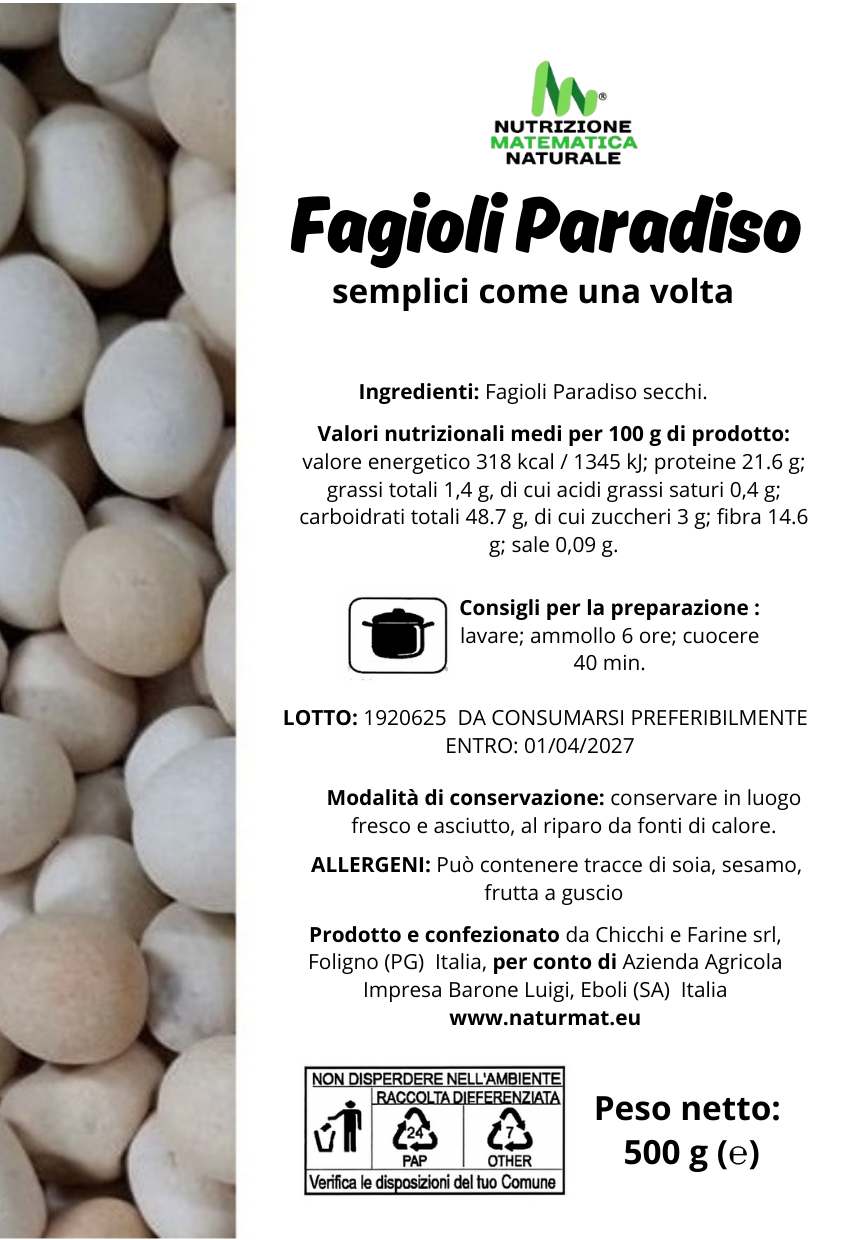 FAGIOLI PARADISO Artigianali 500 g - immagine 2