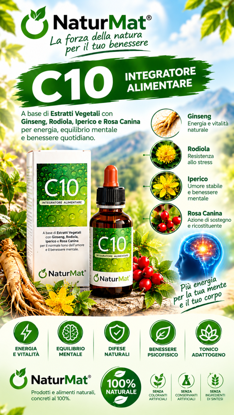 C10 NaturMat® - Estratti vegetali Naturali senza altre sostanze aggiute