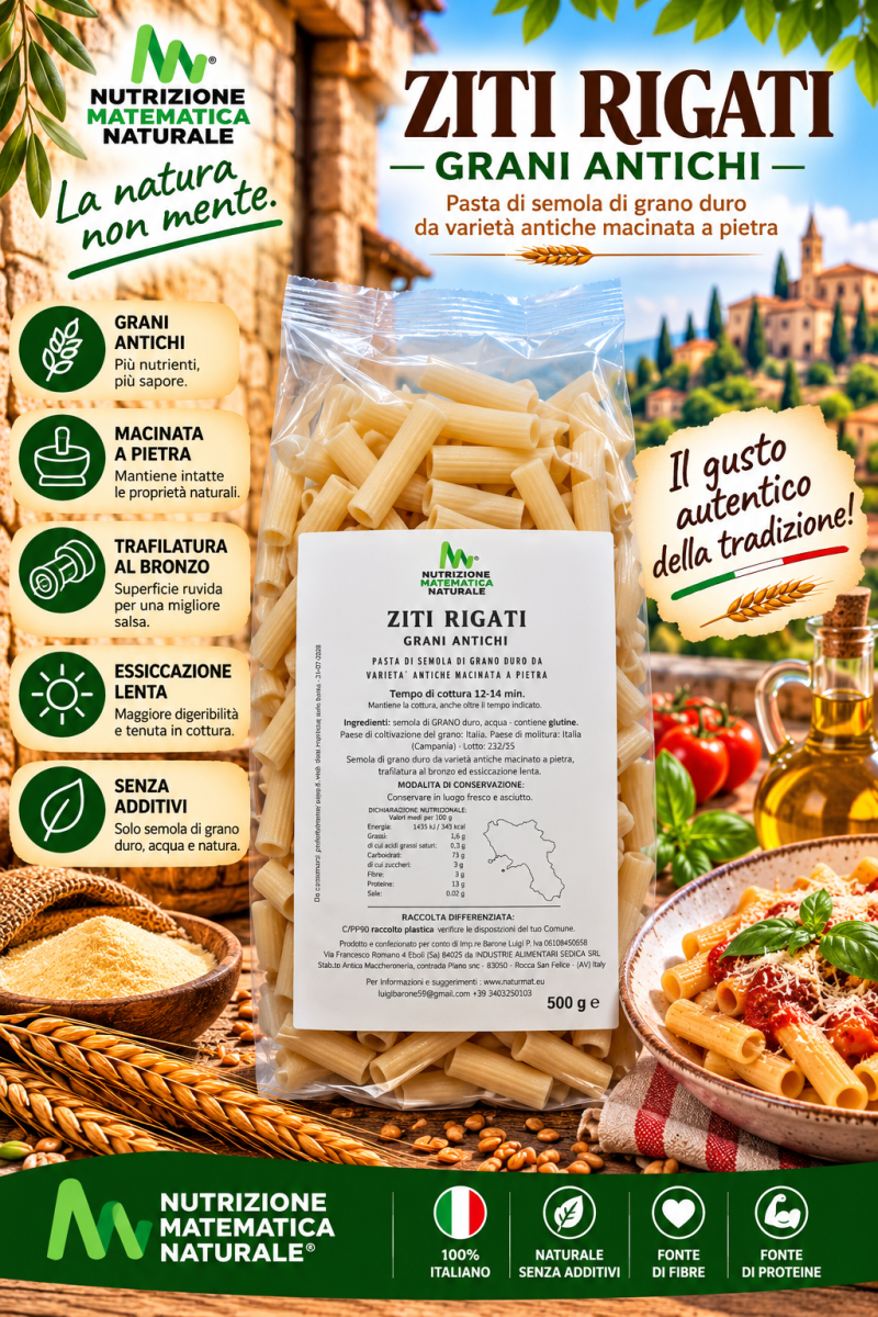 ZITI RIGATI Pasta di semola di Grani Antichi 500 g
