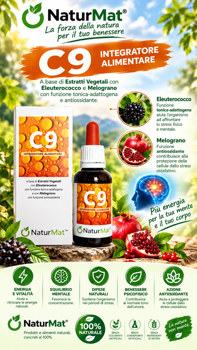 C9 NaturMat® – Estratti vegetali Naturali senza altre sostanze aggiute