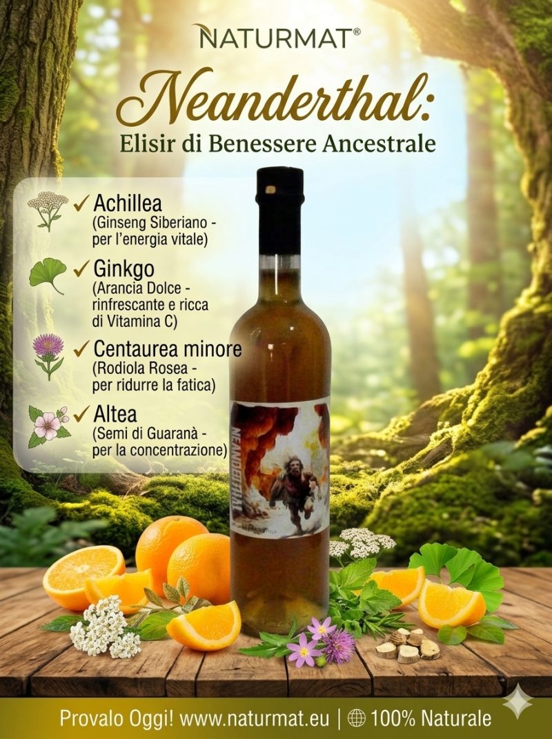 I MEDICALI  Amaro NaturMat - Neanderthal - Elisir Artigianale