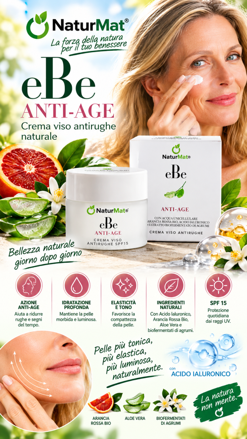 NaturMat eBe Crema Viso e Corpo ANTI-AGE UniSex
