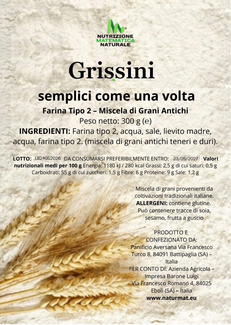 Grissini a Baghette con semola di Grani Antichi 200 g - immagine 2