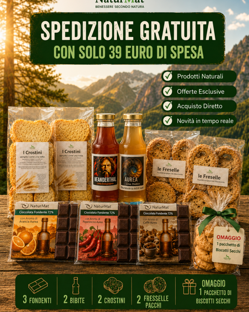 Offerta STRAORDINARIA - Con Omaggio-Spedizione Gratuita- Fondenti Cioccolate-Granetti-Frelelle al Naturale-Bibite
