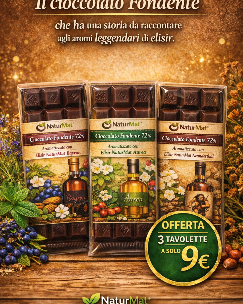 OFFERTA - Tavolette di Cioccolato Fondente NatturMat®