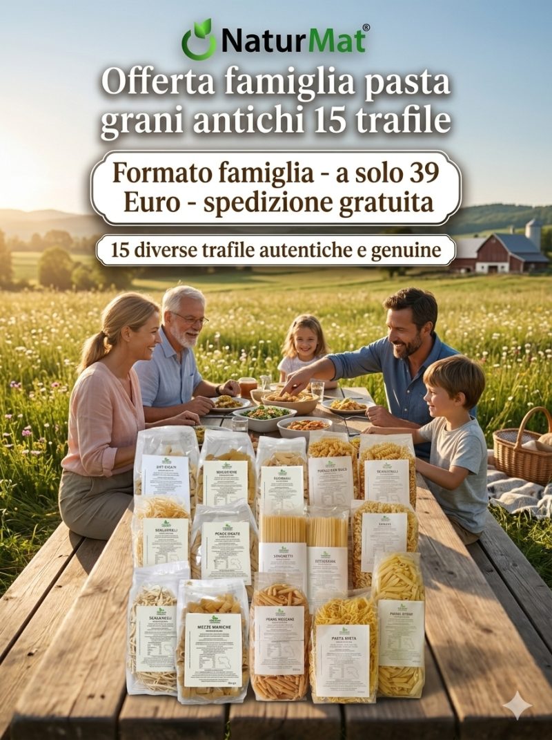 Offerta Confezione Famiglia Pasta di semola di Grani Antichi 500g